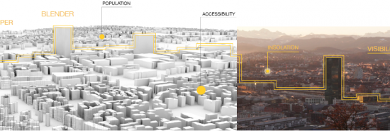 The weekly course Visualize ComplexCity investigates the use of parametric modeling methods in Grasshopper coupled with the visualization/animation methods provided by Blender 3D in application to urban design challenges. Fridays 13:00-16:00 | 4 ETCS | 051-0725-12L | PDF